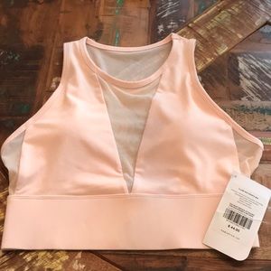 NWT! Fabletics Pink Clare MIDI Sports Bra Size M